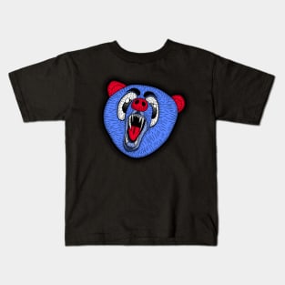 Comic Bear (Red and Blue) Kids T-Shirt